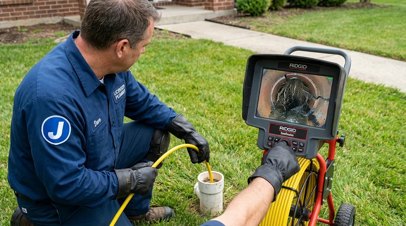 Sewer camera inspection being performed by Johns Plumbing LLC in Manila